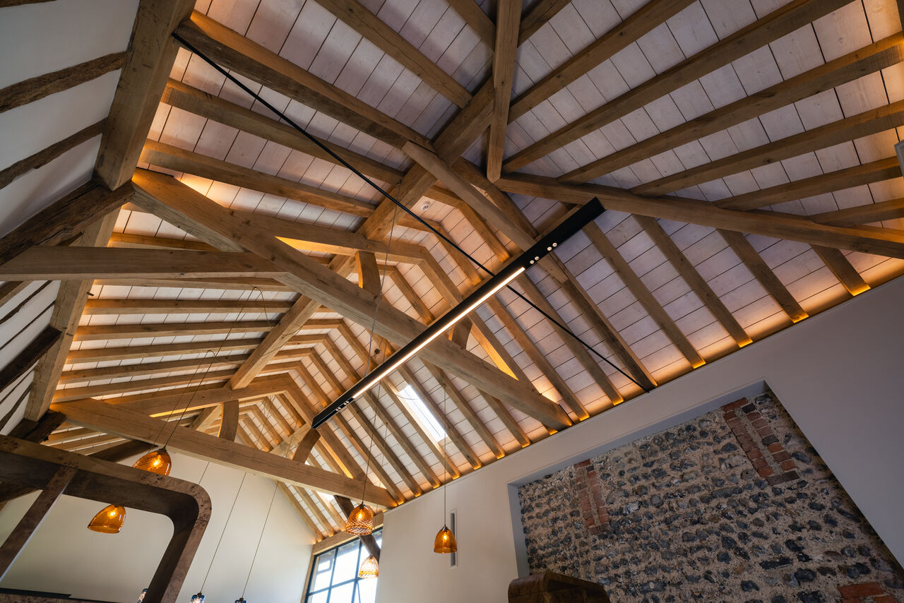 Kingston Manor flint barn restoration